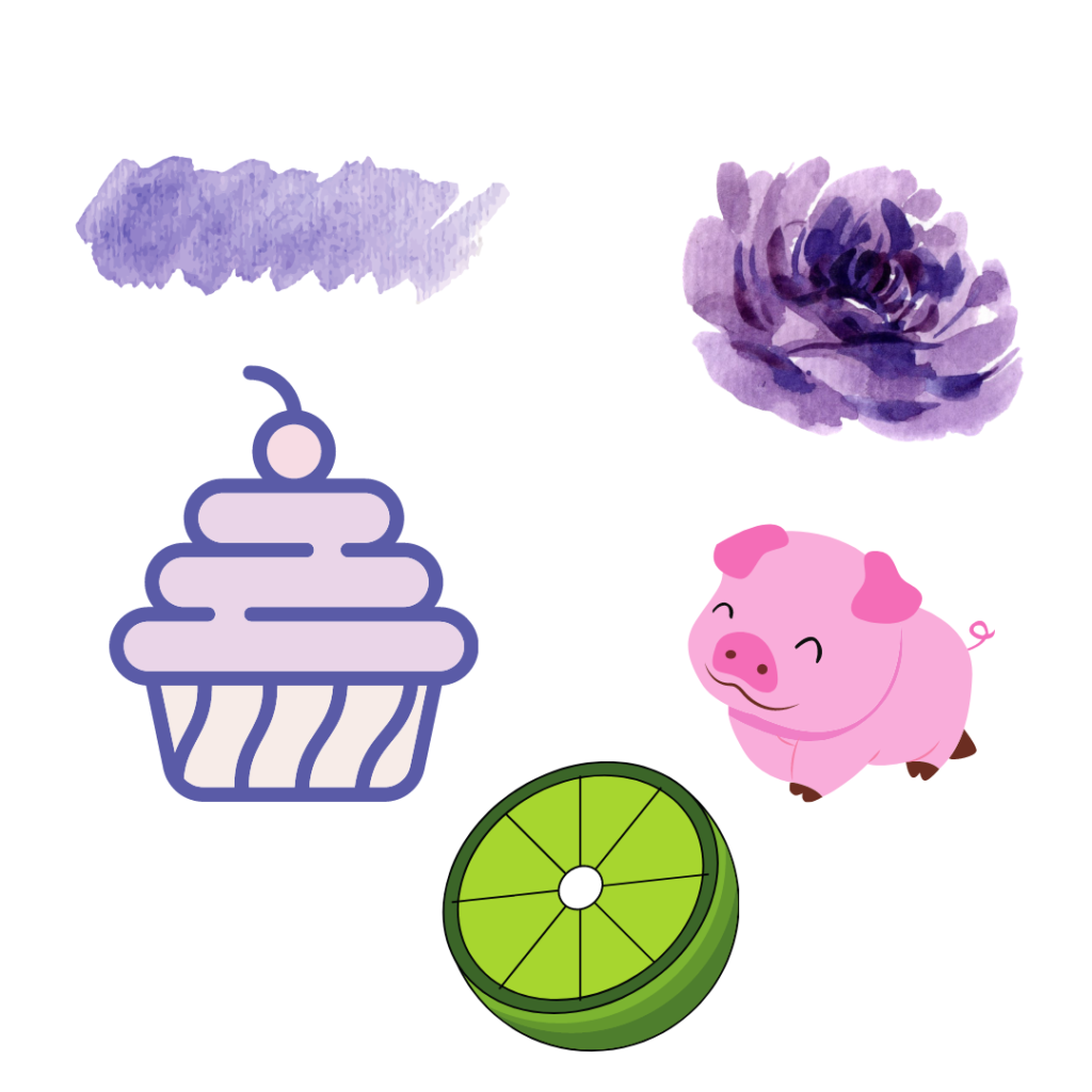 Purple clipart - things that are purple color